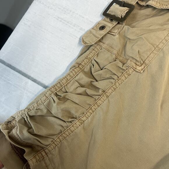 Wearables Cargo Pants Women's Size M Khaki Brown Stretch Casual Pockets Artsy - Picture 3 of 7